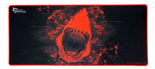 White Shark Musematte m/Design XL 80x35cm Svart/RÃ¸d