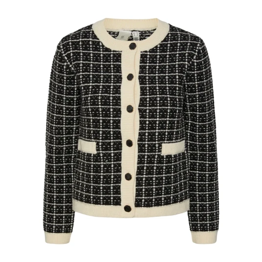 Y.A.S Livia Long Sleeve Short Knit Cardigan Sort L Y.A.S Livia Long Sleeve Short Knit Cardigan Sort L