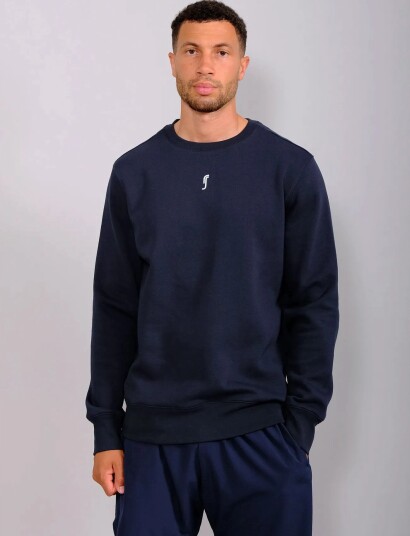RS Sports Men"s Paris Sweatshirt Rs Logo Center Chest Navy M