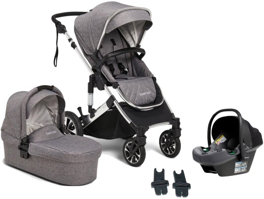 Beemoo Maxi 4 Duovogn Inkl. Beemoo Route i-Size Babybilstol Grey Silver/Mineral Grey