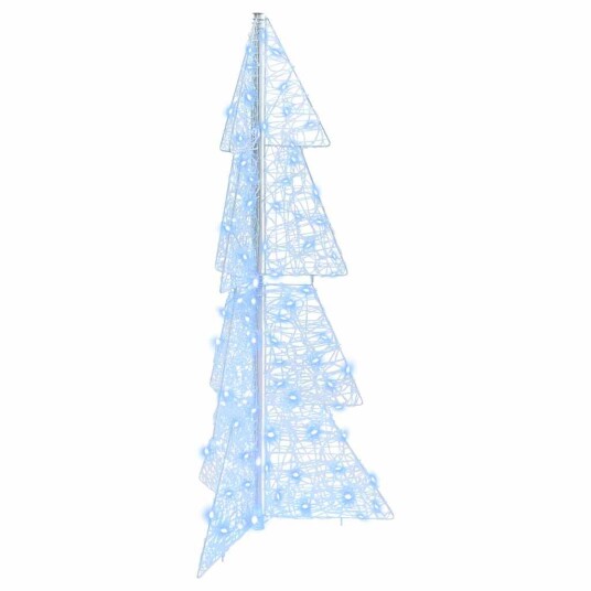  Juletre med 100 LED Kald Hvit 120 cm Akryl