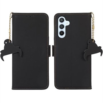 Samsung Galaxy A34 5G Lommebok-deksel i Lær med RFID Svart
