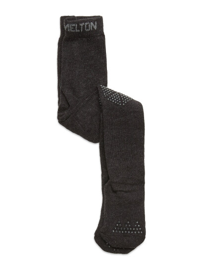 Melton Cotton Tights Anti Slip Grey 86/92