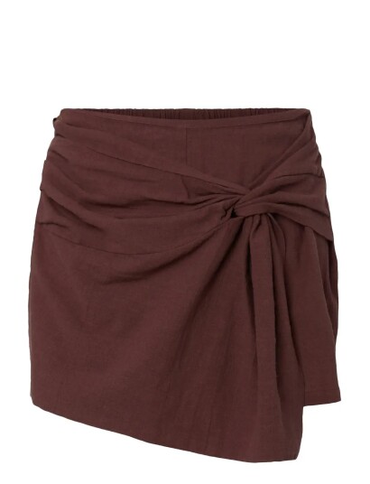 Pieces Pcagnes Hw Skort Wvn Bc Burgundy XS