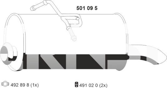 Bakre eksospotte ERNST 501095