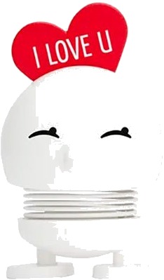 Hoptimisten Bimble Love Liten Hvit Pyntefigur