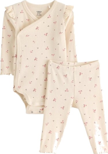 Lindex Set With Wrap Bodysuit And Leggings Cream 50