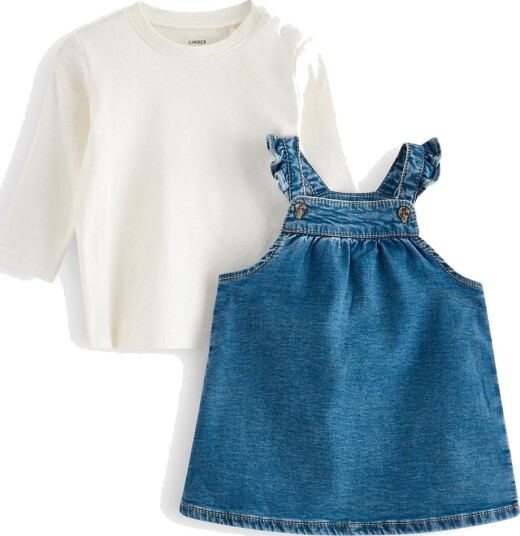Lindex Set With Top And Dress Cream 92
