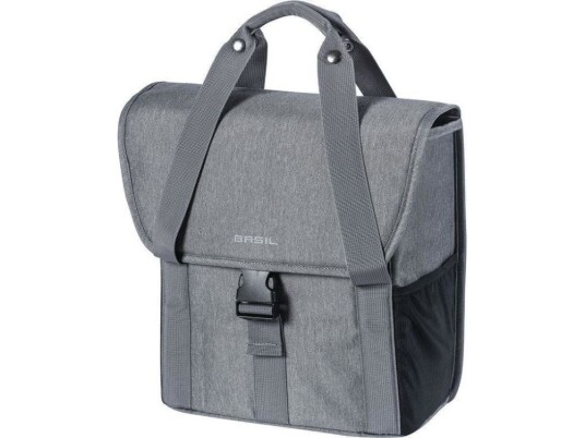 Basil Basil Go Single Bag 16L, Enkel Byveske, Hook-On System Krokfeste, Grå (Ny)
