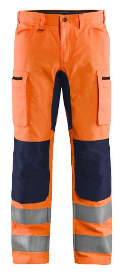 Blakläder 158518115389C62 Arbeidsbukse Varsling Oransje Marinebla
