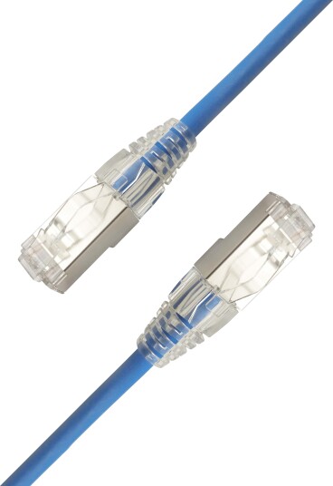 LinkIT SlimPatch F/UTP Cat6a blue 2m
