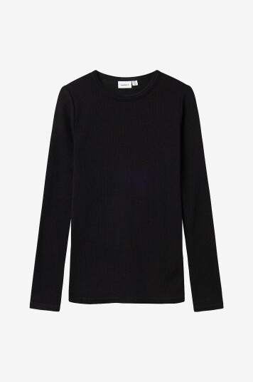 Name It Termisk topp nknWax Wool Rib LS Svart Name It Termisk topp nknWax Wool Rib LS Svart