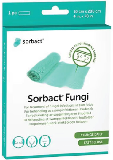 Sorbact Fungi Bandasje, 10 cm x 200 cm, 1 stk.