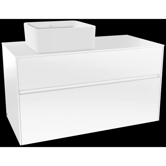Villeroy & Boch  Collaro Servantskap med 2 skuffer 100x50x54,8 cm u/lys Hvit Høyglans