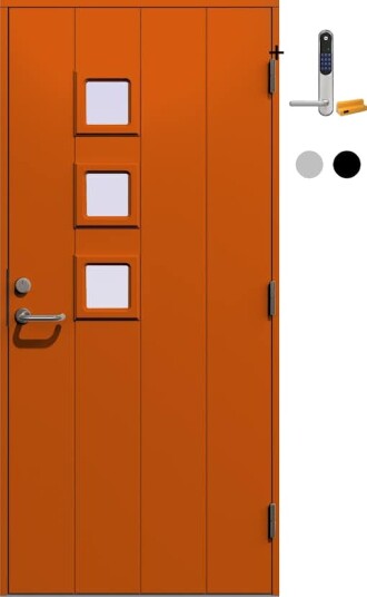 Ytterdør Gilje Continental med Yale Doorman Classic Home