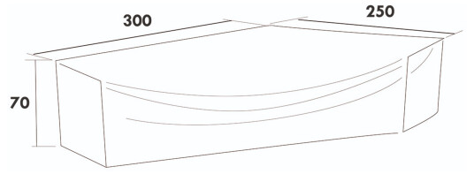 Hillerstorp Møbelbeskyttelse Til hjørnesofaer 250-300 cm H70cm Grå