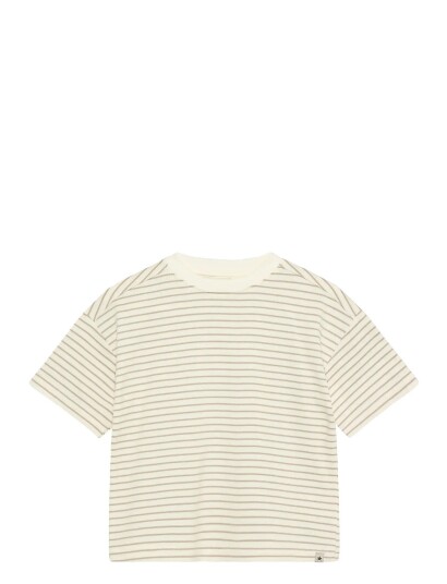 Huttelihut T Shirt Ss Yd Stripe Cream 92