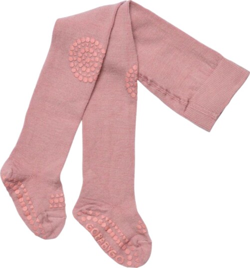 GoBabyGo   Strømpebukse Ull Antiskli Rose Blush