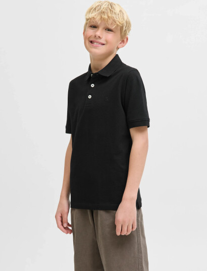 Jack & Jones Jjepaulos Polo Ss Noos Jnr Black 176