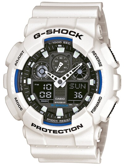 Casio Herreklokke GA 100B 7AER G Shock Sort/Resinplast Ø51.2 mm