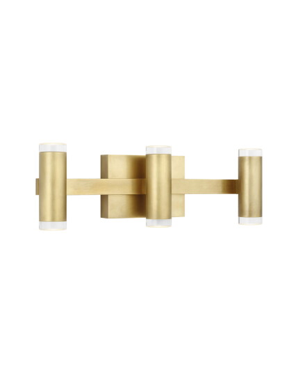 Visual Comfort Dobson II 3 Light Bath Light Natural Brass