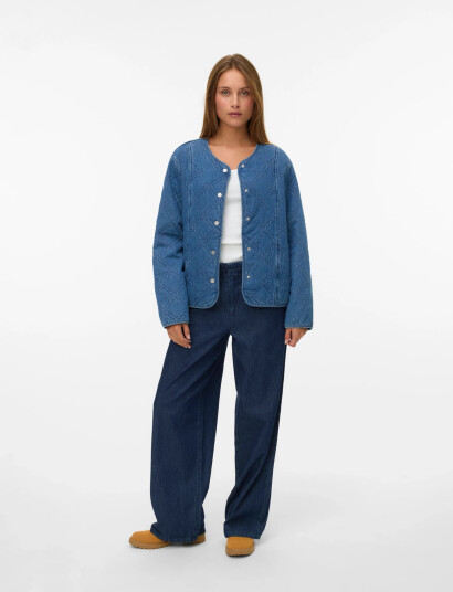 Vero Moda Vmera Ls Quilted Dnm Jacket Si343   Blue   M