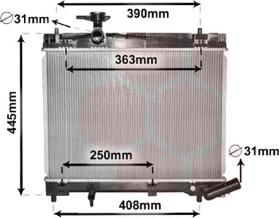 VAN WEZEL 53002663 Radiator motorkjøling VAN WEZEL 53002663 Radiator motorkjøling
