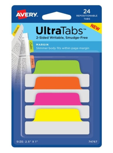 Avery Ultra Tabs Blank Faneindeks Grånn Oransje Rosa Gult Avery Ultra Tabs Blank Faneindeks Grånn Oransje Rosa Gult