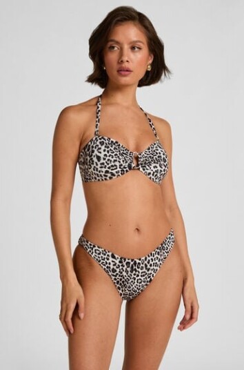 Hunkemöller Highleg Bikinibukse Leopard Svart