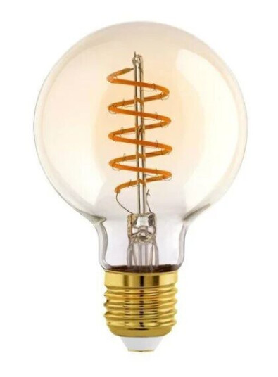 EGLO LED-lyspre G80 Globe 4W/820 245 lumen amber dimmable E27 EGLO LED-lyspre G80 Globe 4W/820 245 lumen amber dimmable E27