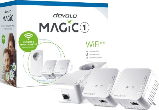 Devolo Magic 1 WiFi Mini Startpakke 1200 Mbit/s Ethernet LAN Hvit Devolo Magic 1 WiFi Mini Startpakke 1200 Mbit/s Ethernet LAN Hvit