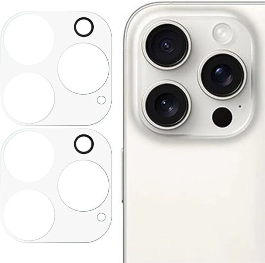 INCOVER iPhone 16 Pro / 16 Pro Max Herdet Beskyttelsesglass for Kameralinse 2-pakning - Gjennomsiktig