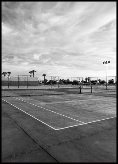 Tennis Court B&W Plakat Plakat / 70x100cm