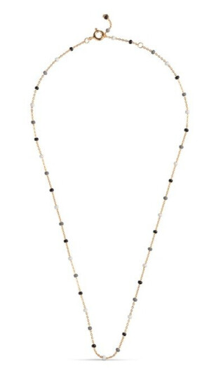 Enamel Copenhagen Lola Necklace Salt"n"Pepper Forgylt Sølv Sterling 925 38 40 42 cm