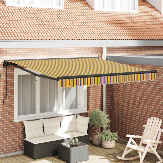 Innvendbar Markise Marin Blå 300x250 cm Stoff og Metall Innvendbar Markise Marin Blå 300x250 cm Stoff og Metall