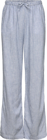 Lindex Trousers Linen Blend Blue 140