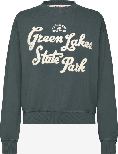 Superdry Lo Fi Outdoor Loose Crew DARK FOREST 16
