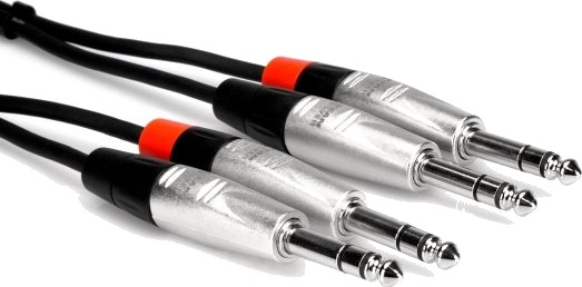Hosa Technology Hss-005X2 2 X 6.35Mm Trs Hankjønn 2 X 6.35Mm Trs Hankjønn 1,5 M Sort
