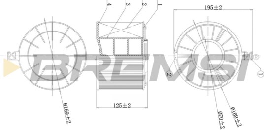 Luftfilter BREMSI FA1174 Luftfilter BREMSI FA1174