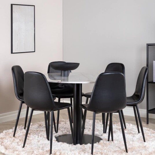 Venture Home Spisegruppe Venture Home Estelle med 6 Pobbie Stoler GR599