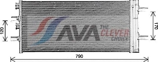 Kondensator, klimaanlegg AVA COOLING SYSTEMS BW5617D