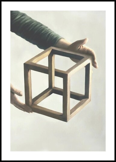 Impossible Cube surreal geometry Plakat Plakat / 100x150cm