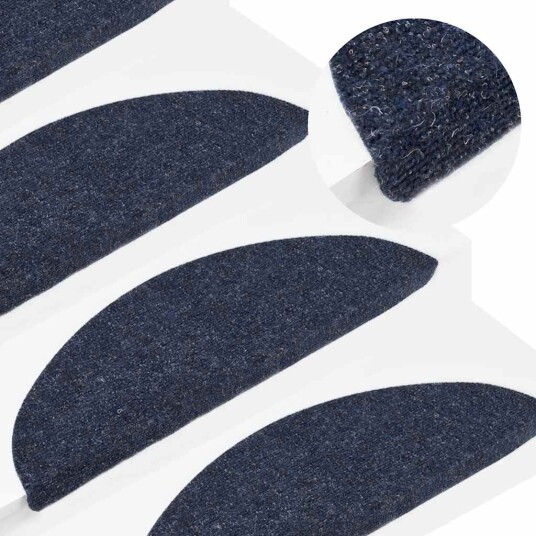 vidaXL Selvklebende trappematter 10 stk blå 56x17x3 cm nålestempel
