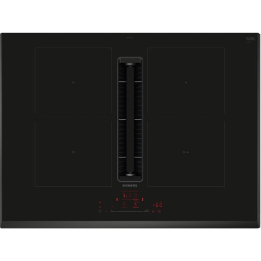 Siemens iQ500 70 cm Induksjonstopp med Innebygd Vifte Black Siemens iQ500 70 cm Induksjonstopp med Innebygd Vifte Black