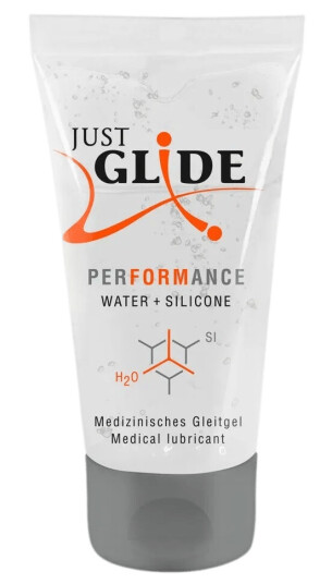 Just Glide Performance Vann och Silikonbasert Glidemiddel 50 ml