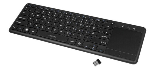 LogiLink Tastatur Wireless mit Touchpad, 2,4 GHz, schwarz LogiLink Tastatur Wireless mit Touchpad, 2,4 GHz, schwarz