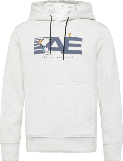 American Eagle 2203 Manchego Active Hthr Popover Hoodie Cream XS
