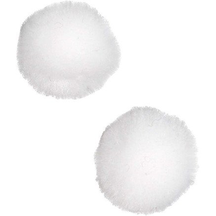 Diverse Pomponger dia 20 mm hvit 100 stk 1 pk