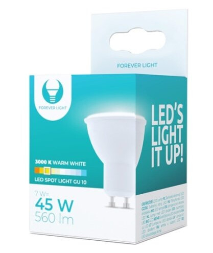 LED-lampe GU10, 7W, 230V, 3000K, varmhvit LED-lampe GU10, 7W, 230V, 3000K, varmhvit