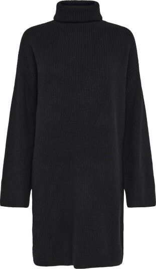 Lauren Ralph Lauren Wool Cashmere Turtleneck Dress   BLACK   L